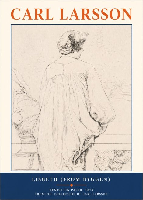 Carl Larsson Lisbeth (from Byggen) No3 - Affiche