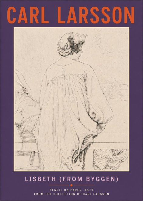 Carl Larsson Lisbeth (from Byggen) No4 - Affiche