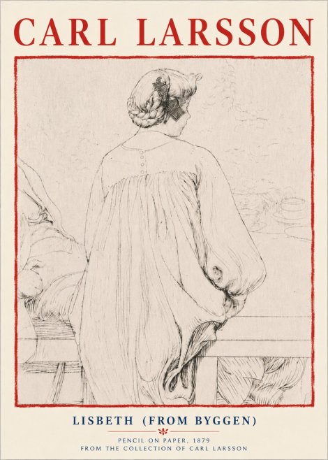 Carl Larsson Lisbeth (from Byggen) No6 - Affiche