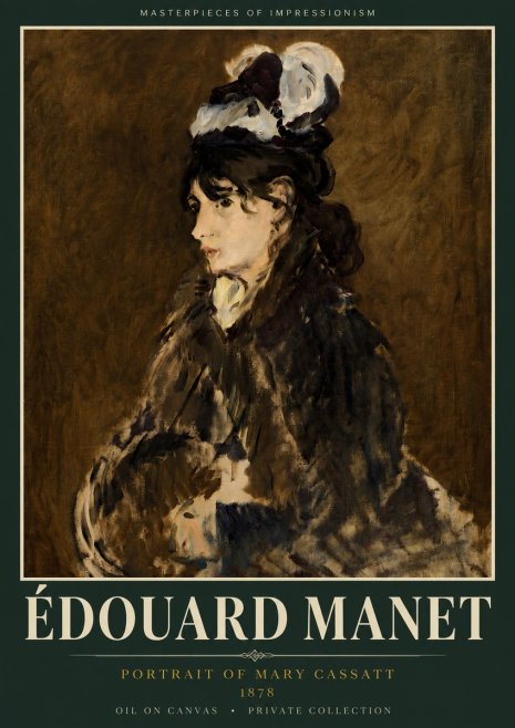 Édouard Manet Young Woman in a Hat V No4 - Affiche