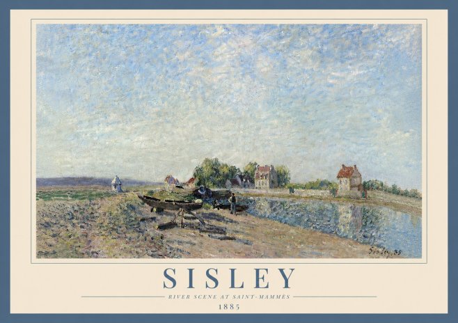 Sisley River Scene at Saint-mammès No3 - Affiche