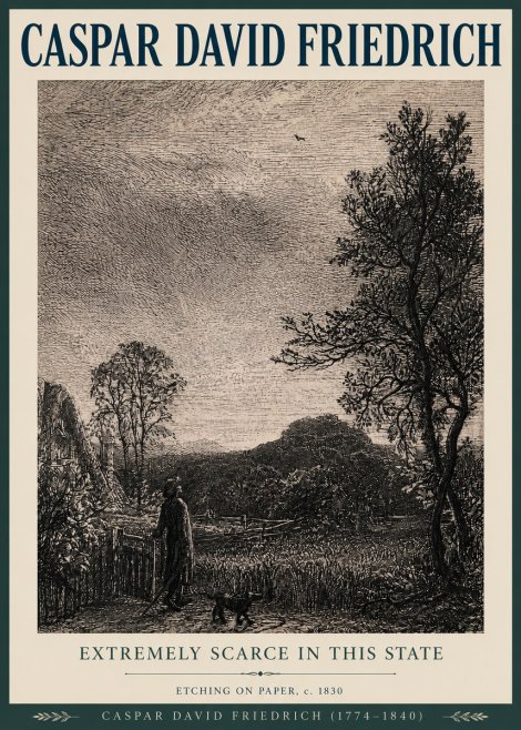 Caspar David Friedrich Extremely Scarce in This State No3 - Affiche