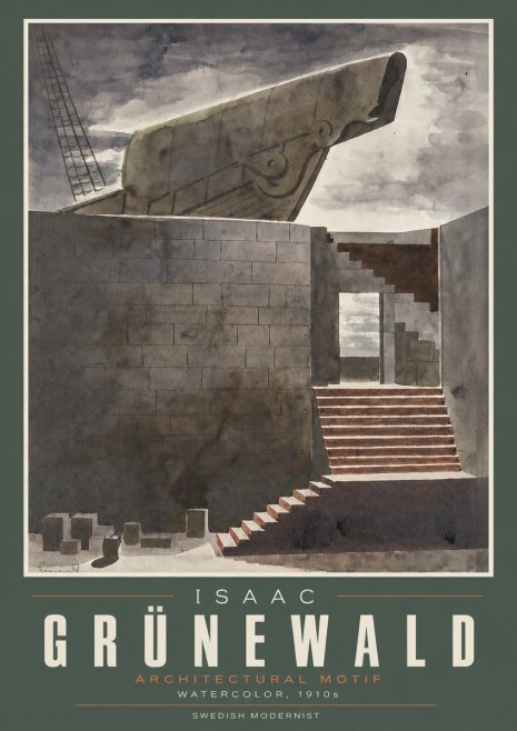 Isaac Grünewald Architectural Motif II No3 - Affiche