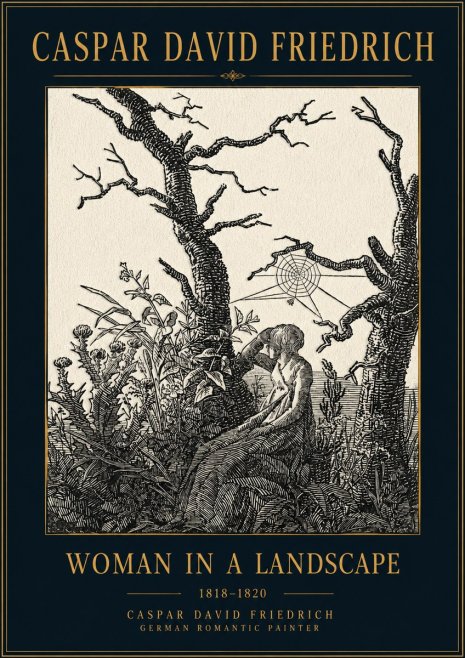 Caspar David Friedrich Woman in a Landscape No4 - Affiche