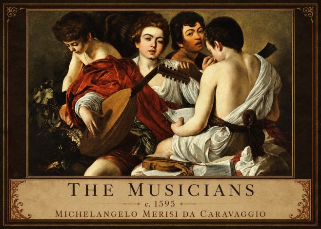 Michelangelo Merisi da Caravaggio The Musicians I No1 - Affiche