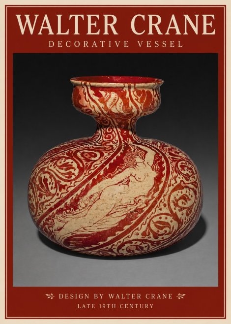 Walter Crane Decorative Vessel No2 - Affiche
