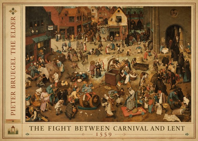 Pieter Bruegel The Fight Between Carnival and Lent III No2 - Affiche