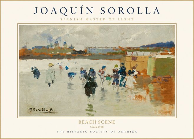 Sorolla Beach Scene No1 - Affiche