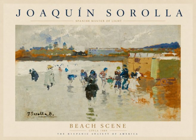 Sorolla Beach Scene No4 - Affiche
