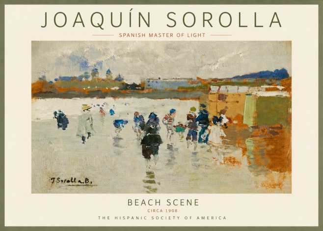 Sorolla Beach Scene No6 - Affiche