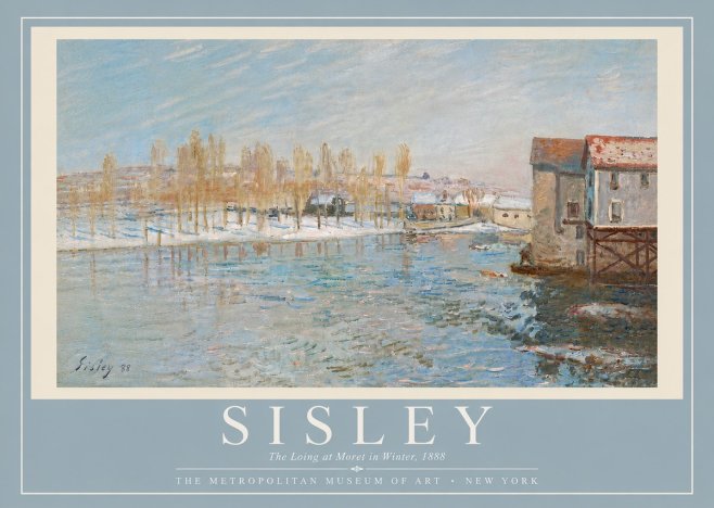 Sisley The Loing at Moret in Winter No6 - Affiche