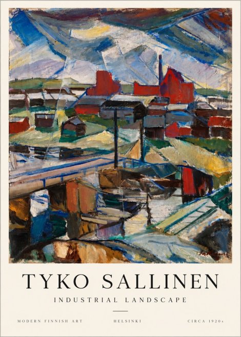 Tyko Sallinen Industrial Landscape No1 - Affiche