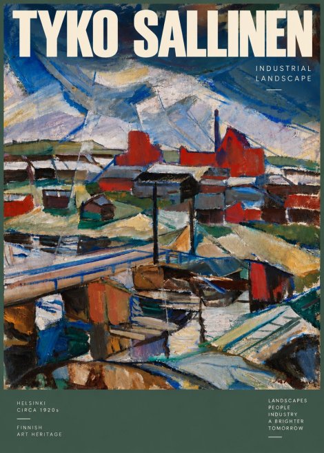 Tyko Sallinen Industrial Landscape No6 - Affiche