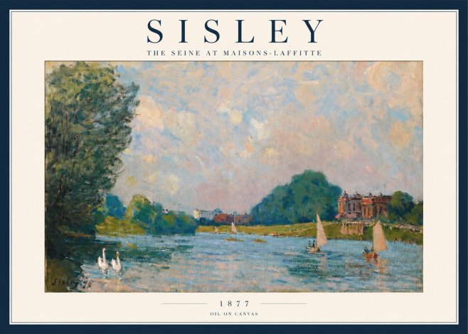 Sisley The River – Afternoon, 1877 No3 - Affiche