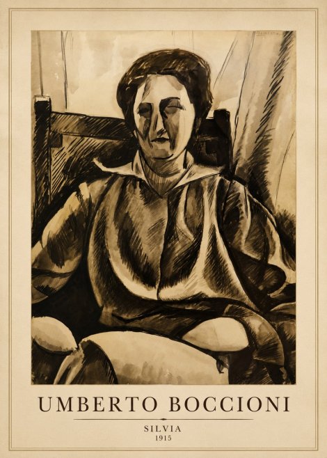 Umberto Boccioni Silvia No4 - Affiche