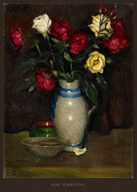 Kurt Schwitters Still Life with Roses No6 - Affiche