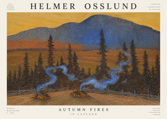 Helmer Osslund Twilight in the North No2 - Affiche