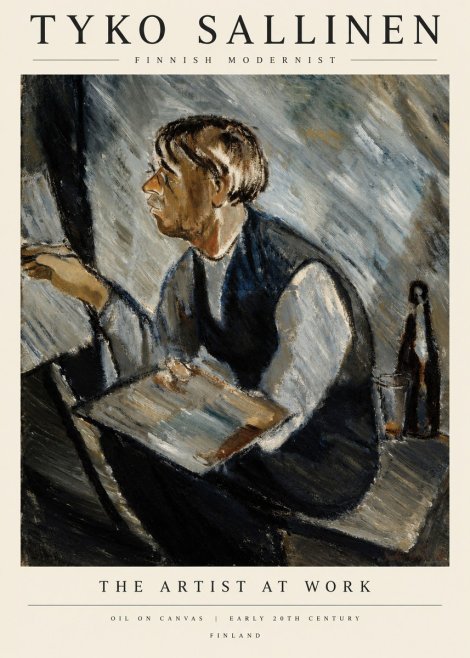 Tyko Sallinen The Artist at Work No1 - Affiche