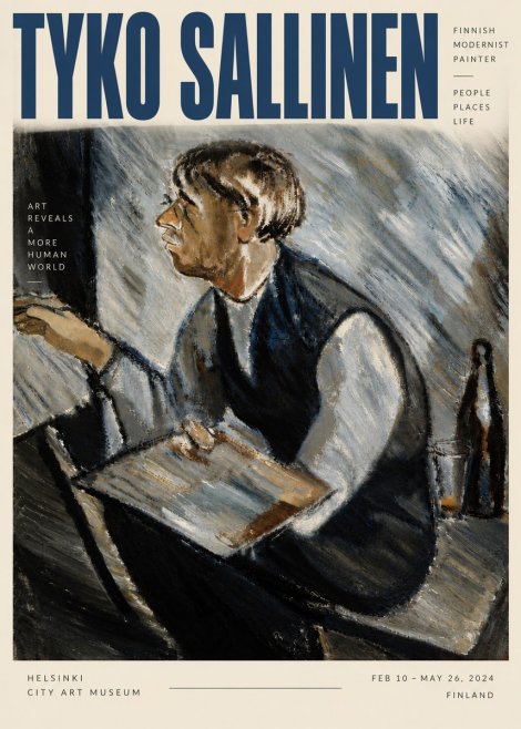 Tyko Sallinen The Artist at Work No5 - Affiche