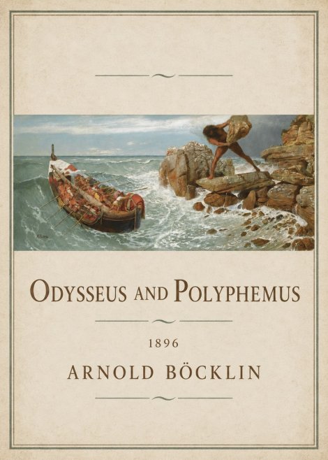 Arnold Böcklin Odysseus and Polyphemus No1 - Affiche