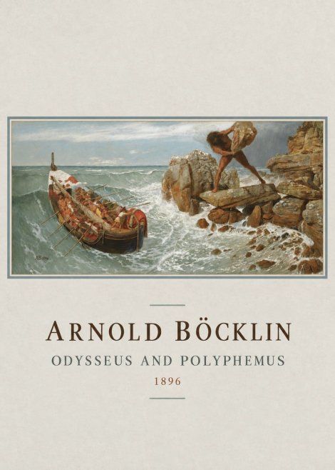 Arnold Böcklin Odysseus and Polyphemus No4 - Affiche