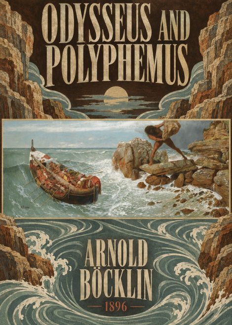 Arnold Böcklin Odysseus and Polyphemus No6 - Affiche