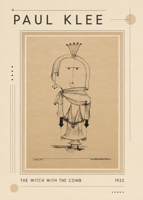 Paul Klee The Witch with the Comb No1 - Affiche