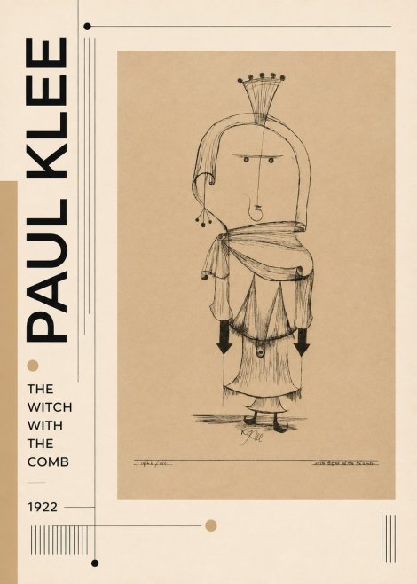 Paul Klee The Witch with the Comb No3 - Affiche