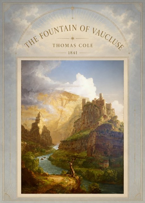 Thomas Cole The Fountain of Vaucluse I No3 - Affiche