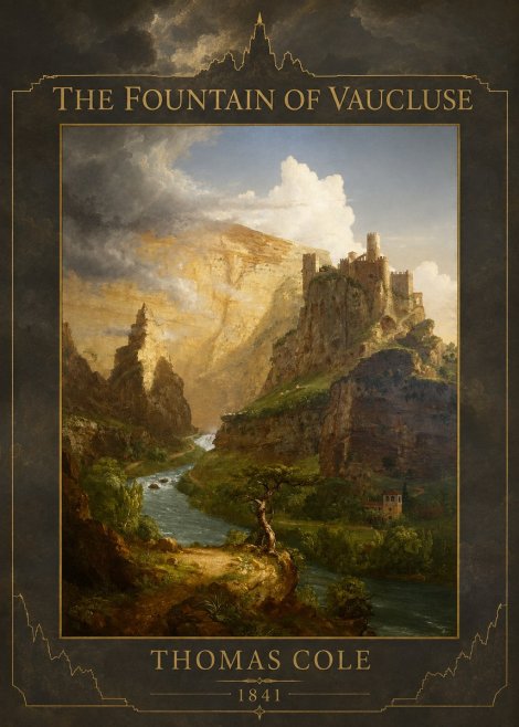 Thomas Cole The Fountain of Vaucluse I No4 - Affiche