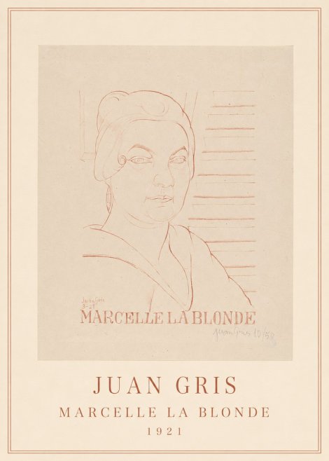 Juan Gris Marcelle La Blonde No1 - Affiche