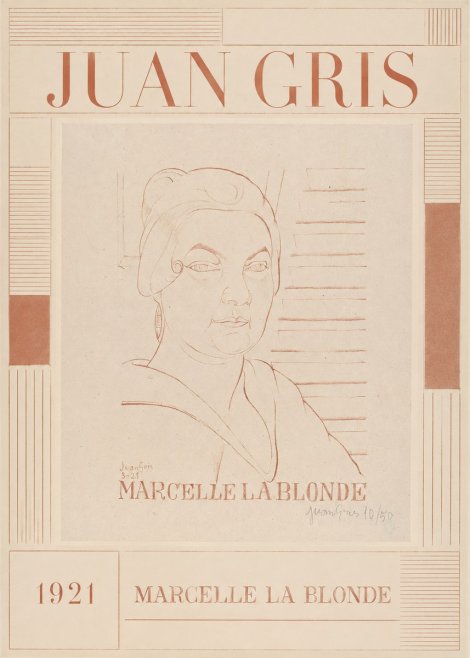Juan Gris Marcelle La Blonde No5 - Affiche