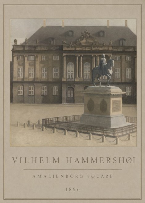 Vilhelm Hammershøi Amalienborg Square I No1 - Affiche