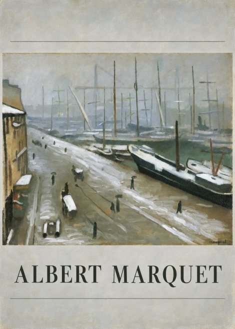 Albert Marquet Le Havre, Le Bassin Sous La Neige No1 - Affiche