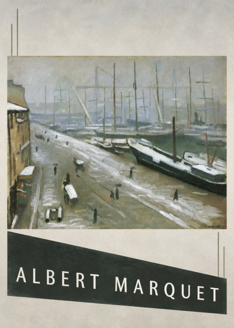 Albert Marquet Le Havre, Le Bassin Sous La Neige No3 - Affiche