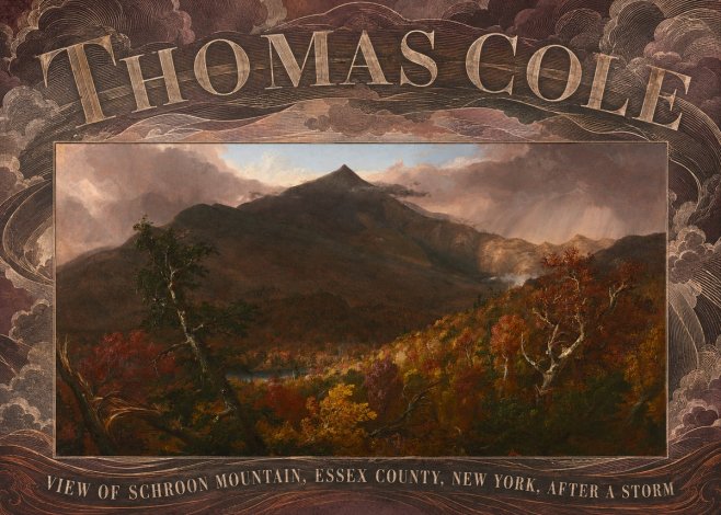 Thomas Cole View of Schroon Mountain, Essex County, New York, After a Storm No5 - Affiche