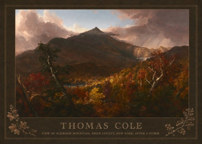 Thomas Cole View of Schroon Mountain, Essex County, New York, After a Storm No6 - Affiche