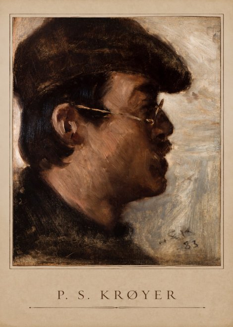 P.S. Krøyer Self-portrait with a Cap No1 - Affiche