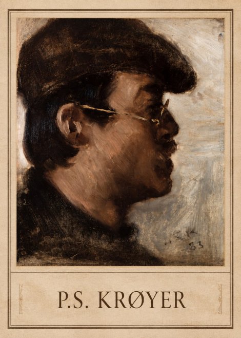 P.S. Krøyer Self-portrait with a Cap No2 - Affiche