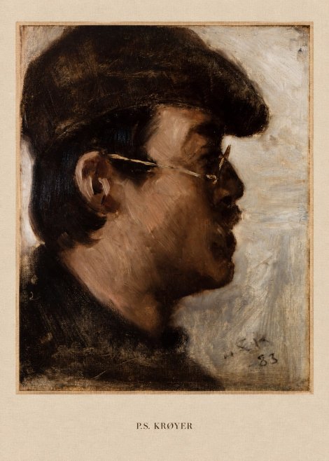 P.S. Krøyer Self-portrait with a Cap No5 - Affiche