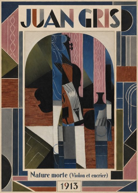 Juan Gris Nature Morte (Violon Et Encrier) No1 - Affiche