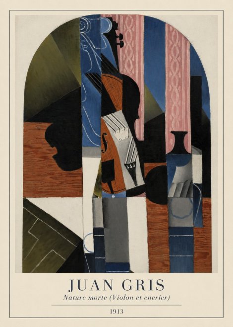 Juan Gris Nature Morte (Violon Et Encrier) No4 - Affiche