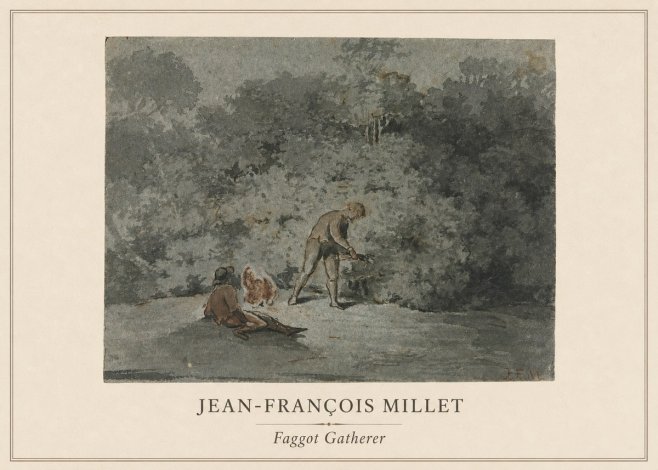 Jean-François Millet Faggot Gatherer No1 - Affiche