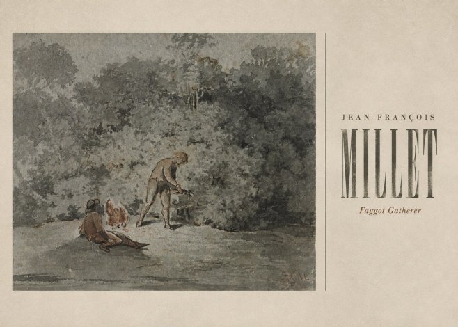 Jean-François Millet Faggot Gatherer No5 - Affiche