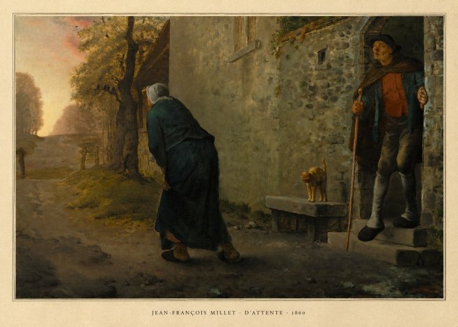 Jean-François Millet D'attente No5 - Affiche