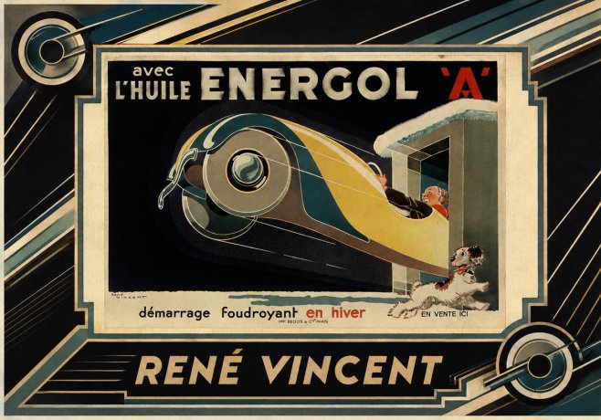 René Vincent Energol 'A' No2 - Affiche