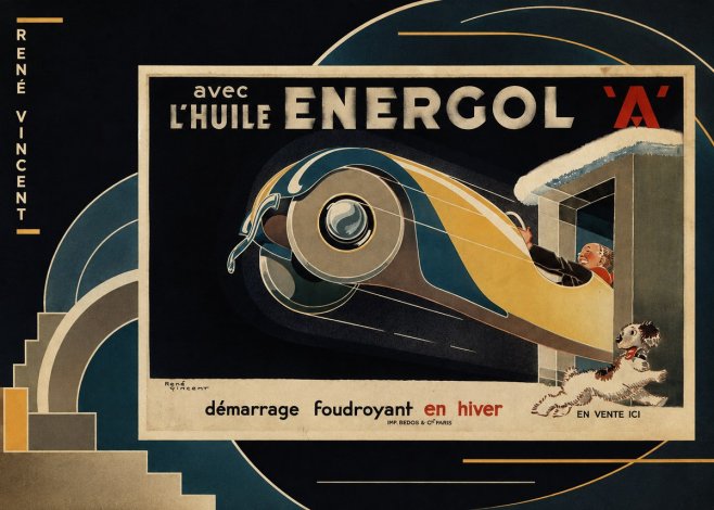 René Vincent Energol 'A' No4 - Affiche