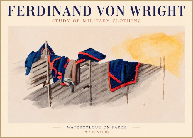 Ferdinand von Wright Study of Military Clothing No1 - Affiche