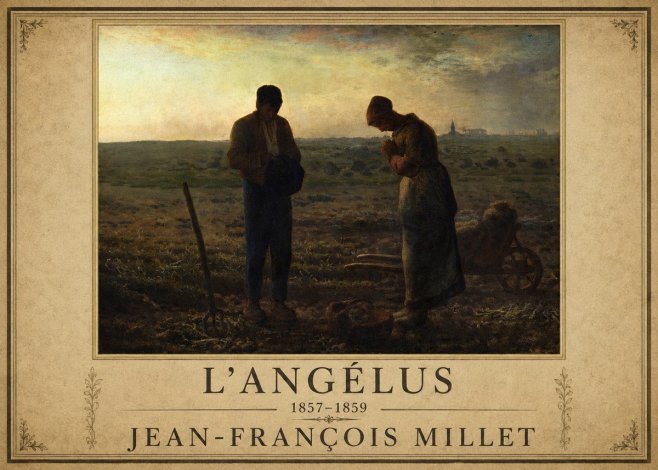 Jean-François Millet L'angélus III No1 - Affiche