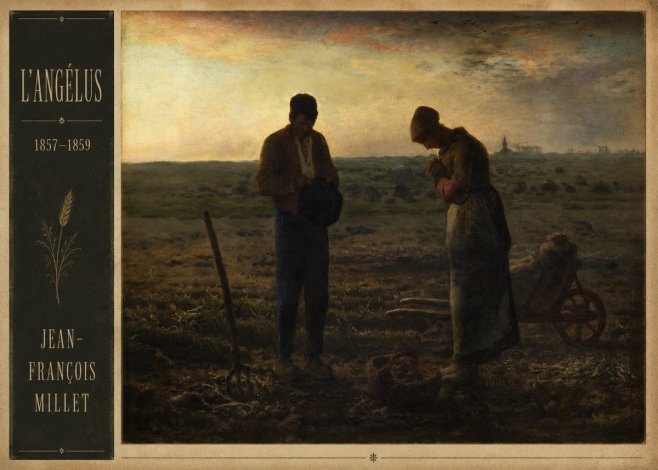 Jean-François Millet L'angélus III No2 - Affiche